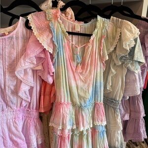 LoveShackFancy Look Pastel Tie-Dye Mini Dress